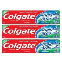 Kit 3 Unidades Creme Dental Colgate Tripla Aao Menta Original 90g