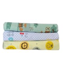 Kit 3 Unidades Cueiro Manta Estampado Flanelado Bebê 80 X 50CM Swaddle Charutinho Kit 3 Unidades Cueiro Manta Estampado Flanelado Bebê 80 X 50CM Swaddle Charutinho
