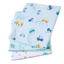 Kit 3 Unidades Cueiro Manta Estampado Flanelado Bebê 80 X 60CM Swaddle Charutinho