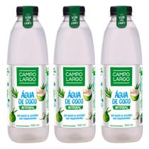 Kit 3 Unidades de Água de Coco Integral Garrafa Plástica 900ml Campo Largo