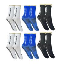 Kit 3 Unidades de Meias Futebol antiderrapante adulto - Ramote