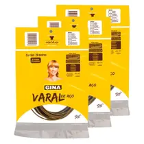 Kit 3 unidades de Varal de aço de 20 metros Resistente para estender roupas Áreas externas e internas com presilhas