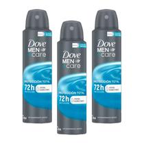 Kit 3 Unidades Desodorante Aerosol Dove Men +Care Cuidado Total 150ml Kit 3 Unidades Desodorante Aerosol Dove Men +Care Cuidado Total 150ml