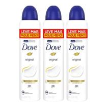 Kit 3 Unidades Desodorante Aerosol Dove Original 250ml Leve mais Pague menos