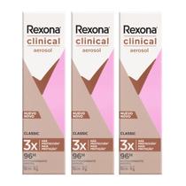 Kit 3 Unidades Desodorante Aerosol Rexona Clinical Classic 150ml Kit 3 Unidades Desodorante Aerosol Rexona Clinical Classic 150ml