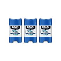 Kit 3 Unidades Desodorante Barra Gillette Clear Gel Antibacterial 82g Kit 3 Unidades Desodorante Barra Gillette Clear Gel Antibacterial 82g