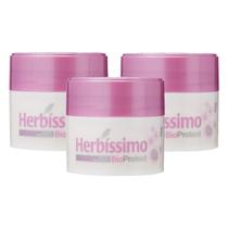 Kit 3 Unidades Desodorante Creme Herbissimo Bio Protect Hibisco 55g