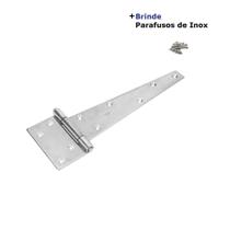 kit 3 unidades Dobradiça Inox Leme triangulo 100x250 mm Mahler Porteira porta Portão - Mahler Inox