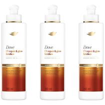 Kit 3 Unidades Dove Creme Pentear Uv Repair Glowferúlico 240ml Kit 3 Unidades Dove Creme Pentear Uv Repair Glowferúlico 240ml