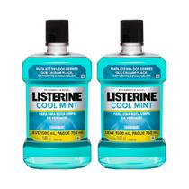 Kit 3 Unidades Enxaguante Bucal Listerine Cool Mint 1500ml Leve mais Pague menos