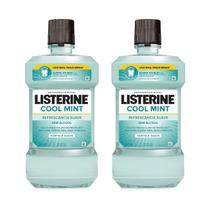 Kit 3 Unidades Enxaguante Bucal Listerine Cool Mint Zero alcool 1L