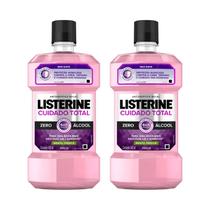 Kit 3 Unidades Enxaguante Bucal Listerine Cuidado Total Zero lcool 500ml