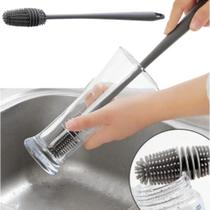 Kit 3 Unidades Escova De Lavar Garrafa Mamadeira Copos Multiuso Esponja Limpa Copo 33cm Kit 3 Unidades Escova De Lavar Garrafa Mamadeira Copos Multiuso Esponja Limpa Copo 33cm