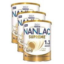 Kit 3 Unidades Formula Infantil Nanlac Supreme 1 a 3 800g
