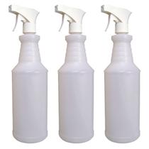 Kit 3 Unidades Frasco Borrifador 1L / Pulverizador 1 Litro Profissional PV2001 Bralimpia - Spray Stream Leque / Jato Kit 3 Unidades Frasco Borrifador 1L / Pulverizador 1 Litro Profissional PV2001 Bralimpia - Spray Stream Leque / Jato