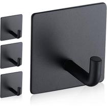 Kit 3 Unidades Ganchos Adesivos De Parede Ferro Organizador Multiuso Preto
