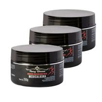 KIT 3 UNIDADES - Gel Unguento Massageador Preto Medicalkura 250g (PIERRY WERMON)