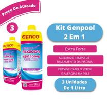 Kit 3 Unidades Genpool 2 Em 1 Tratamento Completo P/piscinas