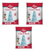 Kit 3 Unidades Glacê Real 1kg Para Confeitaria Panificação Kit 3 Unidades Glacê Real 1kg Para Confeitaria Panificação