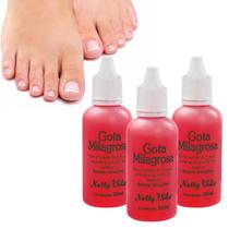 Kit 3 Unidades Gota Milagrosa para Pés 30mL Natty Vida Combate Rachaduras