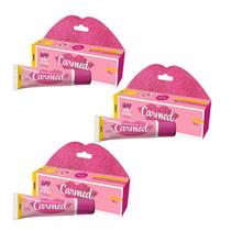 Kit 3 Unidades Hidratante Labial Carmed Bff Rosa Glitter 10g