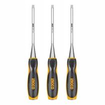 Kit 3 unidades - ingco formao chanfrado 1/4 pol. em aco cr-v.