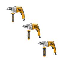 Kit 3 unidades - ingco furadeira de impacto 1/2pol 1100w