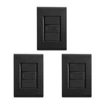 Kit 3 Unidades Interruptor 4x2 1 Tecla Paralela 10A Liz Grafite Tramontina