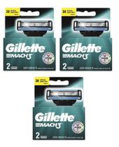 Kit 3 Unidades lâmina de barbear Gillette Mach3 Regular