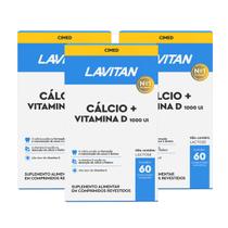 Kit 3 Unidades Lavitan Cálcio + Vitamina D 600mg 60 Comprimidos - Cimed