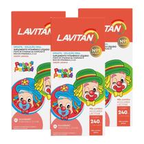 Kit 3 Unidades Lavitan Kids Laranja 240ml