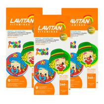 Kit 3 Unidades Lavitan Kids Laranja 240ml