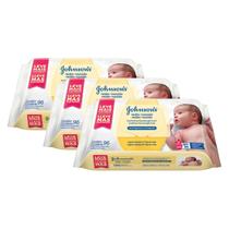Kit 3 Unidades Lenos Umedecidos Johnsons Baby Recem Nascido 96 Unidades Kit 3 Unidades Lenos Umedecidos Johnsons Baby Recem Nascido 96 Unidades