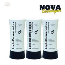 Kit 3 unidades Loção Escurecedora Cabelos Masculino 125ml.