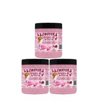 Kit 3 unidades mascara de rosas coiffer 500g