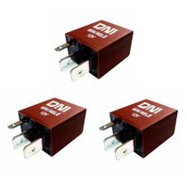 Kit 3 unidades - míni relé auxiliar - 12v - 30a - dni 0123