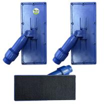 Kit 3 Unidades Mop Suporte LT Limpa Tudo Com tiras autocolantes Sanches Azul Articulado Com Giro 360 Grau Para Fibra Limpeza