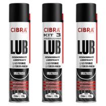 Kit 3 Unidades Óleo Desengripante LUB Lubrificante Multiuso 120g Antiferrugem Antioxidante Anticorrosivo Cibra Flex