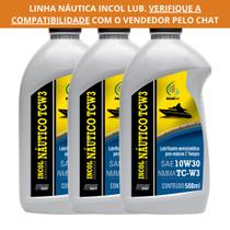 Kit 3 Unidades Óleo Incol Lub Náutico TC-W3 SAE 10W-30 Semissintético 500ml Kit 3 Unidades Óleo Incol Lub Náutico TC-W3 SAE 10W-30 Semissintético 500ml