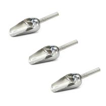 Kit 3 Unidades Pá Pegador de Gelo em Aço Inox 13x8cm