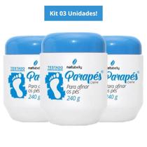 Kit 3 Unidades Parapés Creme Para Afinar os Pés 240g Natubelly