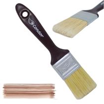 Kit 3 Unidades Pincel Trincha Cerda Branca 2.1/2'' 701 - Condor