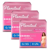 Kit 3 Unidades Plenitud Femme Roupa Íntima G/XG - 8 Tiras