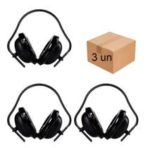 Kit 3 Unidades Protetor Abafador Auditivo Concha para Ruidos de Obra Construção Autista EPI Fogos