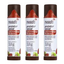 Kit 3 unidades Protetor Labial Com Manteiga De Cacau 3,8g Kit 3 unidades Protetor Labial Com Manteiga De Cacau 3,8g