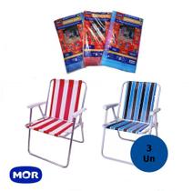 Kit 3 Unidades Refil Capa Tela Para Cadeira de Praia Alta Kit 3 Unidades Refil Capa Tela Para Cadeira de Praia Alta