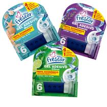 Kit 3 Unidades REFIL Detergente Sanitários PARA REPOSIÇÃO Gel Adesivo 38g Novo Frescor Dura até 6 Semanas Kit 3 Unidades REFIL Detergente Sanitários PARA REPOSIÇÃO Gel Adesivo 38g Novo Frescor Dura até 6 Semanas