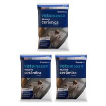 Kit 3 Unidades Rejunte Flexível Votomassa Cinza Platina 1kg