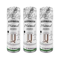 Kit 3 unidades - rust-oleum spray efeito marmore (linhas pretas)
