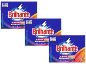 Kit 3 Unidades Sabão em Pó Brilhante Limpeza Total - Blindagem das Cores Original 1,6kg Cada